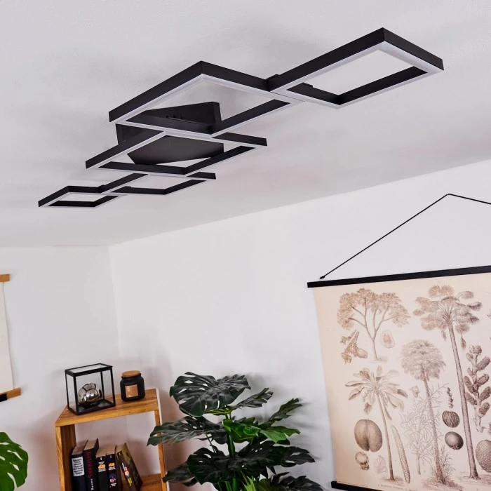 Hofstein Zocca Deckenleuchte LED Schwarz, 1-flammig 2 Hofstein Zocca Deckenleuchte LED Schwarz, 1-flammig – Bild 2