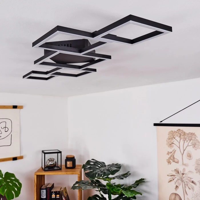 Hofstein Zocca Deckenleuchte LED Schwarz, 1-flammig 12 Hofstein Zocca Deckenleuchte LED Schwarz, 1-flammig – Bild 12