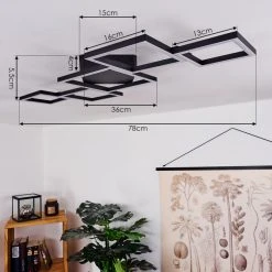 Hofstein Zocca Deckenleuchte LED Schwarz, 1-flammig 15 Hofstein Zocca Deckenleuchte LED Schwarz, 1-flammig -Bürolampen Verkäufe zocca deckenleuchte h3438619 3