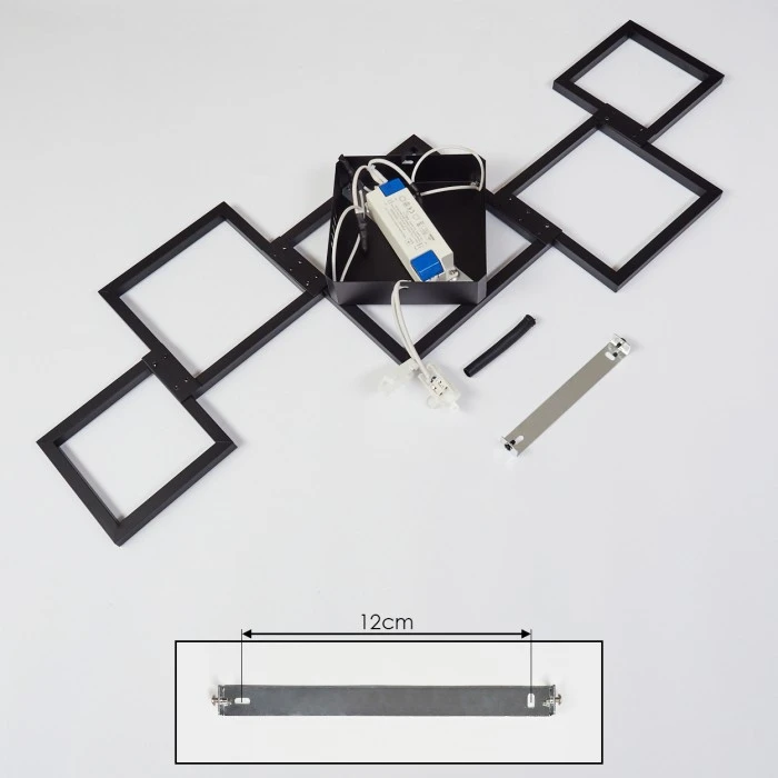 Hofstein Zocca Deckenleuchte LED Schwarz, 1-flammig 5 Hofstein Zocca Deckenleuchte LED Schwarz, 1-flammig – Bild 5