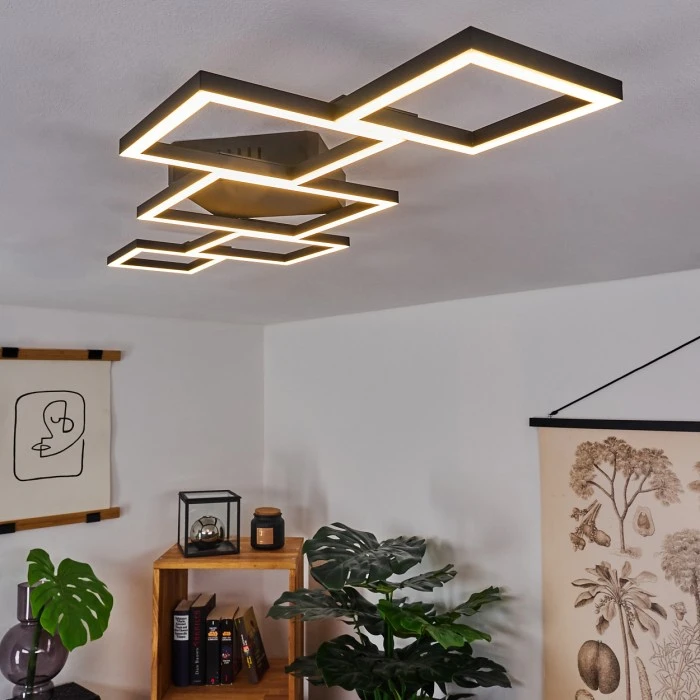 Hofstein Zocca Deckenleuchte LED Schwarz, 1-flammig 7 Hofstein Zocca Deckenleuchte LED Schwarz, 1-flammig – Bild 7