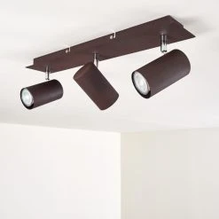 Hofstein Zuoz Deckenleuchte Chrom, Rostfarben, 3-flammig -Bürolampen Verkäufe zuoz deckenleuchte h3341391 do1 13