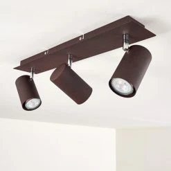 Hofstein Zuoz Deckenleuchte Chrom, Rostfarben, 3-flammig -Bürolampen Verkäufe zuoz deckenleuchte h3341391 do1 4