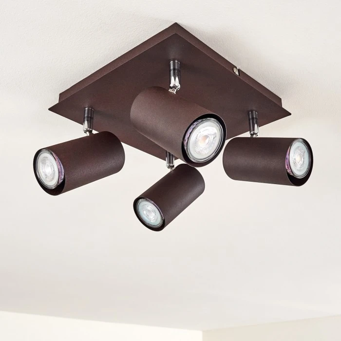 Hofstein Zuoz Deckenleuchte Chrom, Rostfarben, 4-flammig 14 Hofstein Zuoz Deckenleuchte Chrom, Rostfarben, 4-flammig – Bild 14