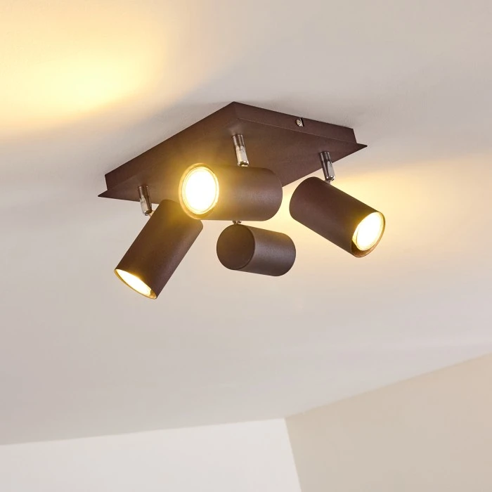 Hofstein Zuoz Deckenleuchte Chrom, Rostfarben, 4-flammig 15 Hofstein Zuoz Deckenleuchte Chrom, Rostfarben, 4-flammig – Bild 15