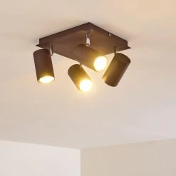 Hofstein Zuoz Deckenleuchte Chrom, Rostfarben, 4-flammig 38 Hofstein Zuoz Deckenleuchte Chrom, Rostfarben, 4-flammig -Bürolampen Verkäufe zuoz deckenleuchte h3341438 do1 15