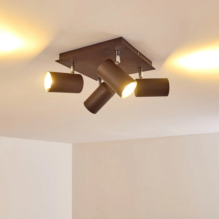 Hofstein Zuoz Deckenleuchte Chrom, Rostfarben, 4-flammig 21 Hofstein Zuoz Deckenleuchte Chrom, Rostfarben, 4-flammig – Bild 21