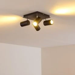 Hofstein Zuoz Deckenleuchte Chrom, Schwarz, 4-flammig -Bürolampen Verkäufe zuoz deckenleuchte h3341452 do1 11