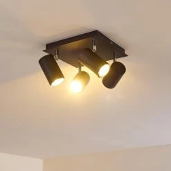 Hofstein Zuoz Deckenleuchte Chrom, Schwarz, 4-flammig -Bürolampen Verkäufe zuoz deckenleuchte h3341452 do1 3