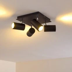 Hofstein Zuoz Deckenleuchte Chrom, Schwarz, 4-flammig -Bürolampen Verkäufe zuoz deckenleuchte h3341452 do1 6