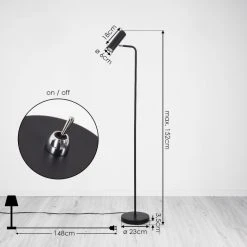 Hofstein Zuoz Stehleuchte Chrom, Schwarz, 1-flammig 16 Hofstein Zuoz Stehleuchte Chrom, Schwarz, 1-flammig -Bürolampen Verkäufe zuoz stehleuchte h3421598 3