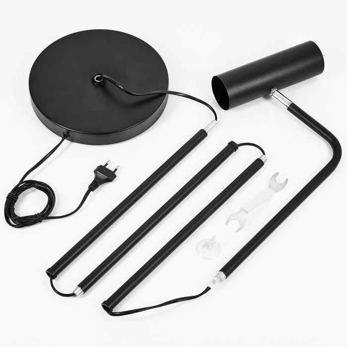 Hofstein Zuoz Stehleuchte Chrom, Schwarz, 1-flammig 5 Hofstein Zuoz Stehleuchte Chrom, Schwarz, 1-flammig – Bild 5